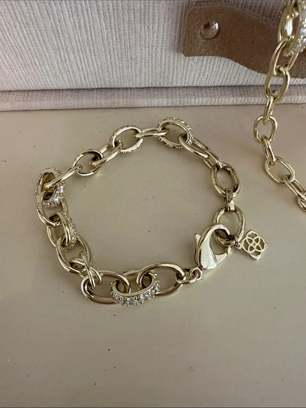 Kendra Scott Gold & Rhinestone Necklace and Bracelet Set- STUNNING  Rare set✨